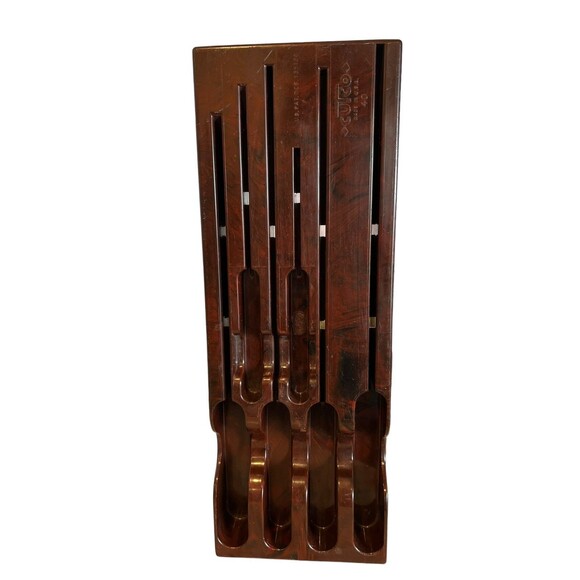Vintage CUTCO No. 40 Bakelite Knife Rack 6 Slots Wall Or Drawer Brown Marbled - Picture 1 of 10